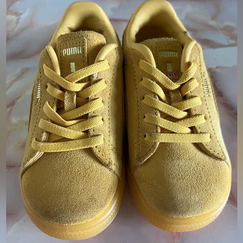 Puma Suede Haribo FL Yellow Toddler shoe size 8C *Used*